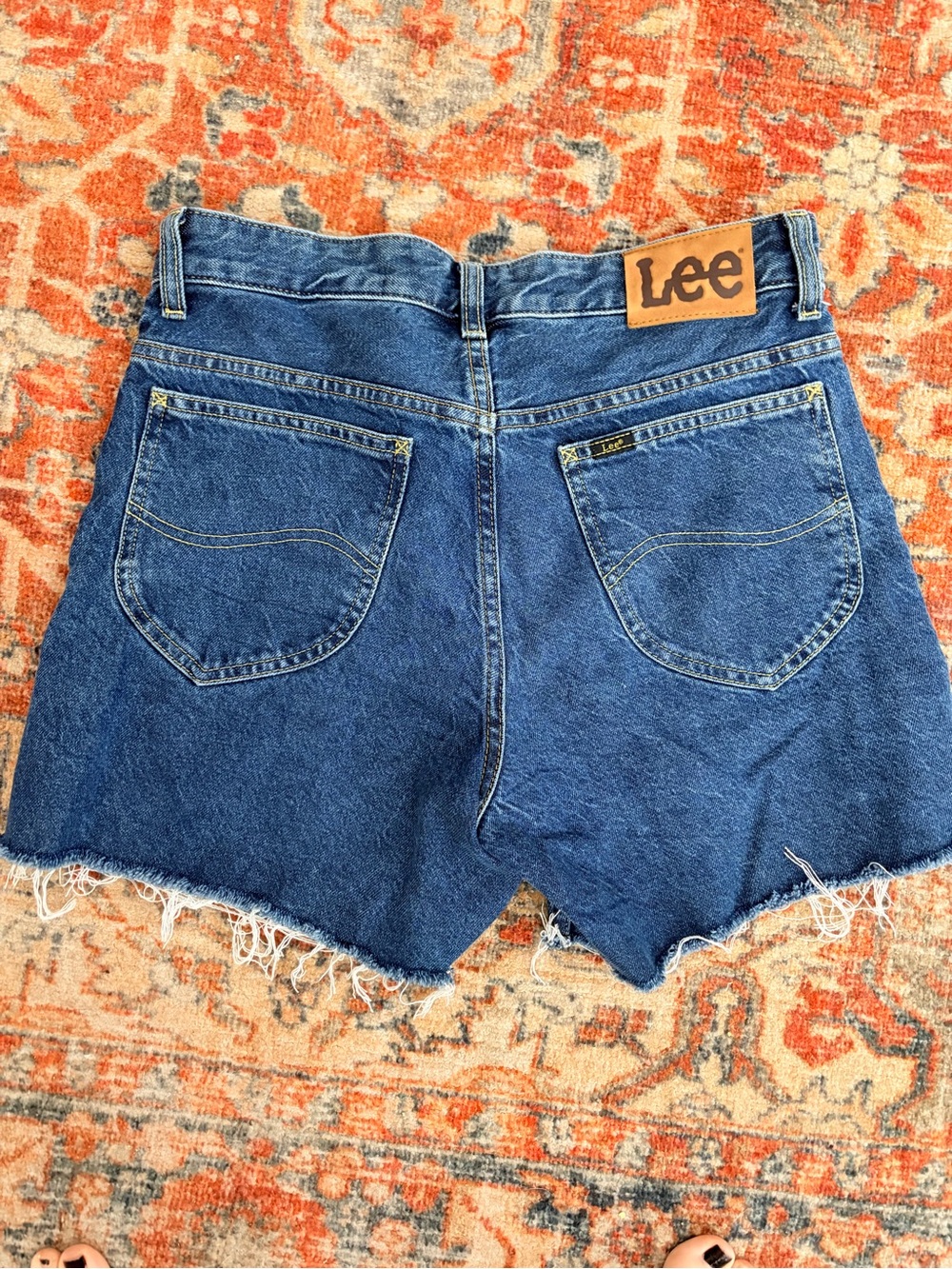 Lee Vintage Dark Blue Denim Cutoff Shorts